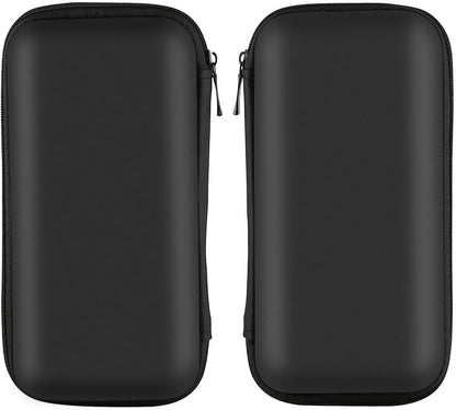Travel Essential Electronics Organizer Pouch Charger Case, Shockproof Dual Zipper Power Bank Cables Tech Accessories Purse, Men & Women Travel Must Have Storage Bag, 6.5X3.2X1 Inch Black