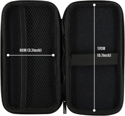 Travel Essential Electronics Organizer Pouch Charger Case, Shockproof Dual Zipper Power Bank Cables Tech Accessories Purse, Men & Women Travel Must Have Storage Bag, 6.5X3.2X1 Inch Black